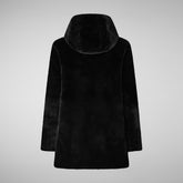 Manteau réversible à capuche Bridget pour femme en noir | Sauvez le canard