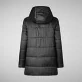 Manteau réversible à capuche Bridget pour femme en noir | Sauvez le canard