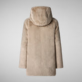 Women's Hooded Reversible Coat Bridget in Brown Black | Save The Duck