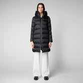 Women's Lysa Hooded Puffer Coat in Black - Clothing | Save The Duck