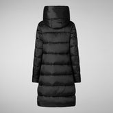 Women's Hooded Animal free Puffer Lysa Coat Black | Save The Duck