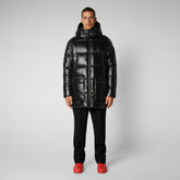 Men's Christian Hooded Puffer Coat in Black - Pro-Tech Man | Save The Duck
