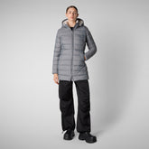 Women's Animal free Puffer Jacket Joanne in mid grey - Women's Fall Winter 2024 | Save The Duck