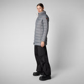 Women's Animal free Puffer Jacket Joanne in mid grey - Women's Fall Winter 2024 | Save The Duck