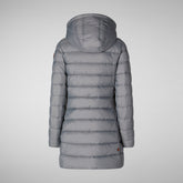 Women's Animal free Puffer Jacket Joanne in mid grey | Save The Duck