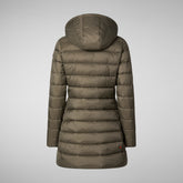 Women's Animal free Puffer Jacket Joanne in mud grey | Save The Duck