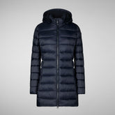 Women's Animal free Puffer Jacket Joanne in blue black | Save The Duck