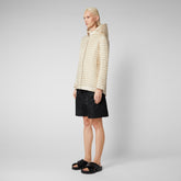 Women's Alima Hooded Puffer Coat in Shore Beige - Beige Collection | Save The Duck