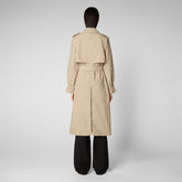 Manteau Ember pour Femme en Beige Pierre - Tous les produits Save The Duck | Sauvez le canard