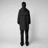 Women's Fleur Hooded Raincoat in Black - Rainwear | Save The Duck