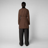 Women's Hattie Coat in Soil Brown - All Save The Duck Products | Save The Duck