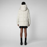 Women's Alena Hooded Puffer Coat in Rainy Beige | Save The Duck