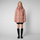 Women's Alena Hooded Puffer Coat in Misty Rose | Save The Duck