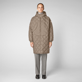 Women's Valerian Puffer Coat in Elephant Grey - Women's Collection | Save The Duck