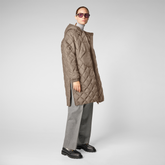 Women's Valerian Puffer Coat in Elephant Grey - New Arrivals | Save The Duck