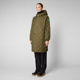 Women's Valerian Puffer Coat in Sherwood Green - RECY Collection | Save The Duck