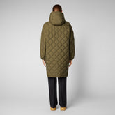 Women's Valerian Puffer Coat in Sherwood Green - The Love Recycle Collection by SaveTheDuck | Save The Duck