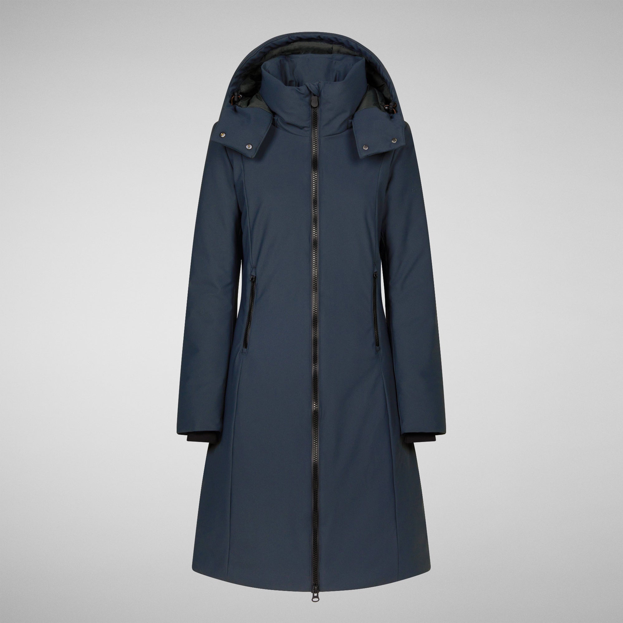 Women's Alkinia Coat with Detachable Hood in Black - Save The Duck