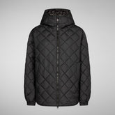 Women's Herrea Hooded Quilted Jacket in Black | Save The Duck