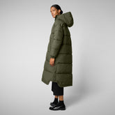 WoMen's animal free Puffer jacket Halesia in land green - Fashion Woman | Save The Duck