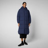 WoMen's animal free Puffer jacket Halesia in navy blue - Womens' Fashion Collection | Save The Duck