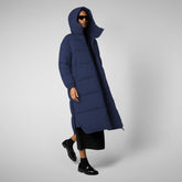 WoMen's animal free Puffer jacket Halesia in navy blue - Womens' Fashion Collection | Save The Duck