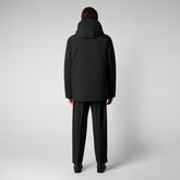 Men's Phrys Hooded Coat in Black | Save The Duck
