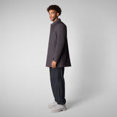 Man's coat Sam in charcoal grey melange | Save The Duck