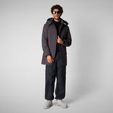 Man's coat Sam in charcoal grey melange - Man bureau | Save The Duck