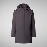 MANTEAU SAM:SAVE THE DUCK MAN en WOLT en GRIS ANTHRACITE MÉLANGE | Sauvez le canard