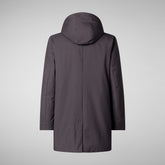 Man's coat Sam in charcoal grey melange | Save The Duck