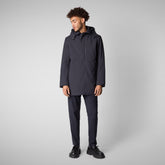 Man's coat sam in blue black | Save The Duck