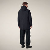 Men's Coat Sid in Blue Black - Men's Raincoats | Save The Duck
