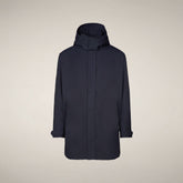 Men's Coat Sid in Blue Black - Men's Raincoats | Save The Duck