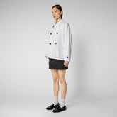 Manteau Ina pour Femme en Blanc - Collection de fêtes de fin d'année | Sauvez le canard