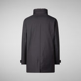 AMBROSE : MANTEAU SAVE THE DUCK MAN en WOLT en GRIS ANTHRACITE MÉLANGE | Sauvez le canard