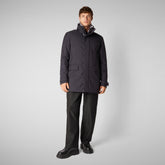 Men's coat Ambrose in BLUE BLACK - Raincoats for Men | Save The Duck