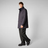 Men's coat Ambrose in BLUE BLACK - Raincoats for Men | Save The Duck