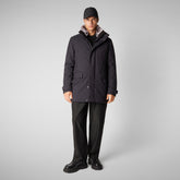 Men's coat Ambrose in BLUE BLACK - Man bureau | Save The Duck