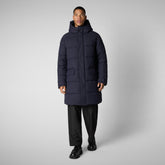 Men's ANIMAL Free puffer jacket Cosmo in blue black - Man Bureau Formal Clothing | Save The Duck