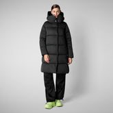 Woman's animal free puffer jacket Sibyl in black - Fashion Woman | Save The Duck