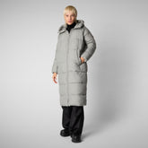 JANIS : MANTEAU FEMME SAVE THE DUCK en RECY en GRIS LOUP - Femme Automne Hiver 2024 | Save The Duck