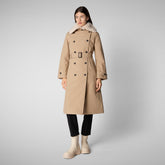 KATRINA : MANTEAU SAVE THE DUCK WOMAN en GRIN en STARDUST BEIGE - Imperméables pour femmes | Save The Duck