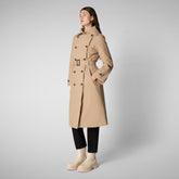 KATRINA : MANTEAU SAVE THE DUCK WOMAN en GRIN en STARDUST BEIGE - Imperméables pour femmes | Save The Duck