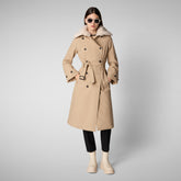 Women's coat Katrina in stardust beige - Raincoats for Women | Save The Duck