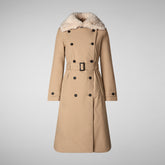 KATRINA : MANTEAU SAVE THE DUCK WOMAN en GRIN en STARDUST BEIGE | Sauvez le canard