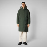 Man's hooded parka Killian in land green - Fashion Man | Save The Duck