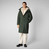 Men's hooded parka Killian in land green - Fashion Man | Save The Duck