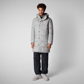 Men's animal free puffer jacket Damon in wolf grey - Mens' Fashion Collection | Save The Duck