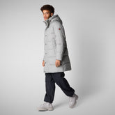 Men's animal free puffer jacket Damon in wolf grey - Mens' Fashion Collection | Save The Duck